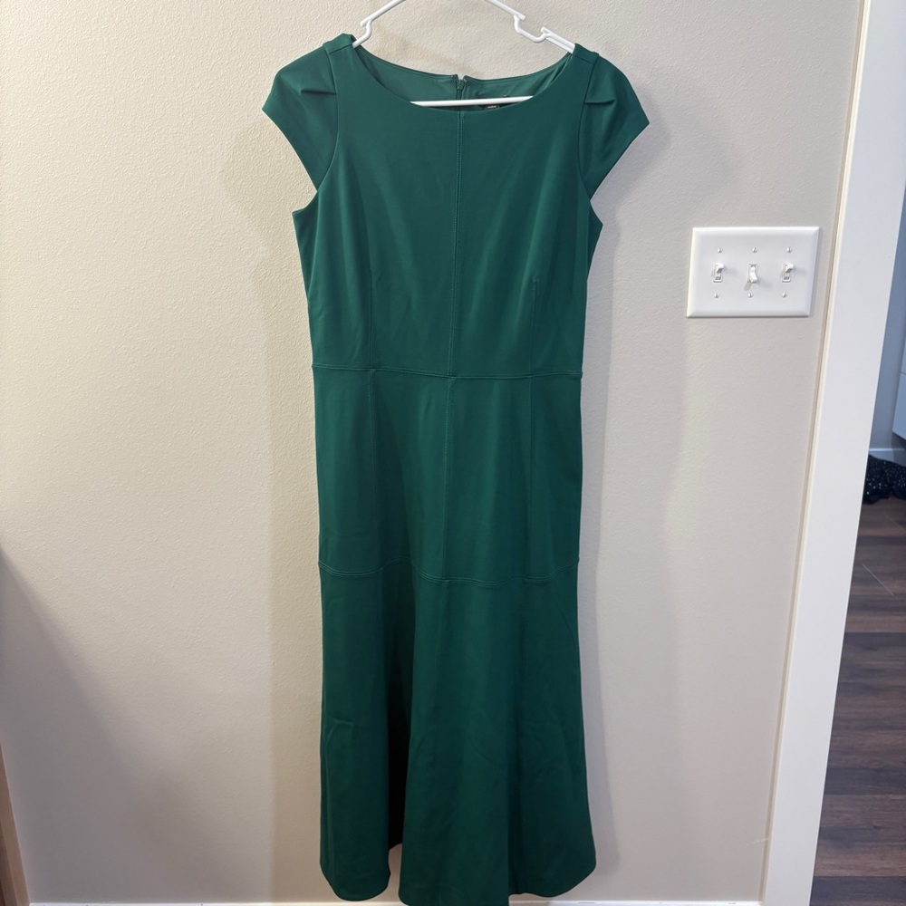 Ann Taylor Forest Green Midi Dress